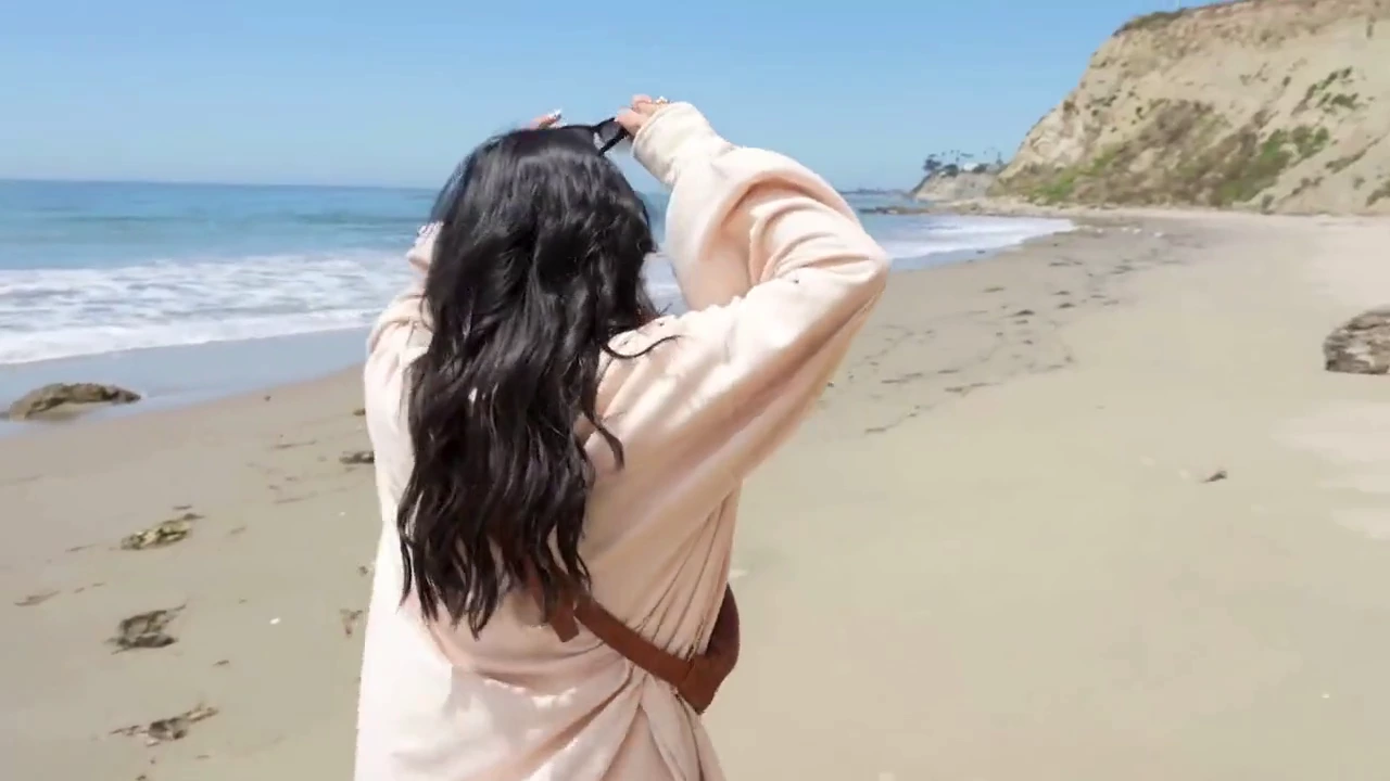 Cami Strella's steamy affair at the nude beach in high definition video. porn video
